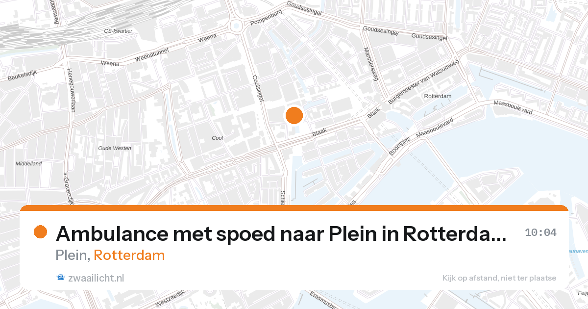Ambulance met spoed naar Plein in Rotterdam — 28 aug 2026