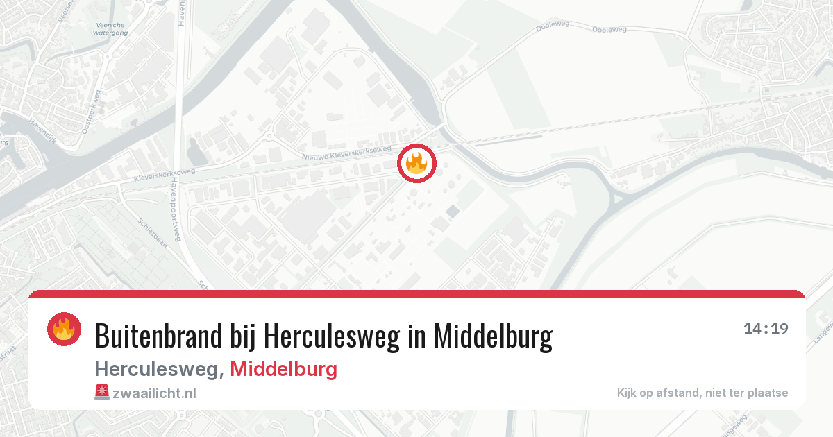 Buitenbrand bij Herculesweg in Middelburg — 13 jul 2026