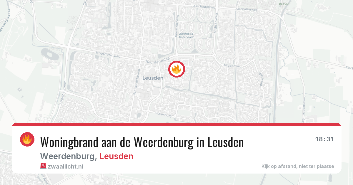 Woningbrand aan de Weerdenburg in Leusden — 25 jul 2026