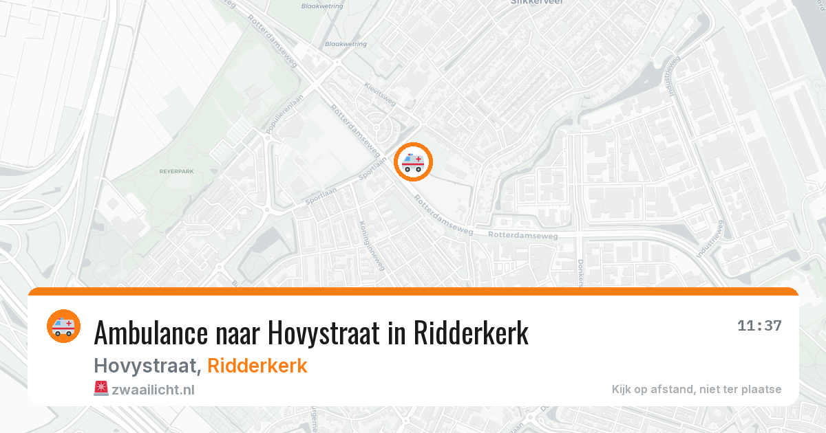 Ambulance naar Hovystraat in Ridderkerk — 24 jun 2026