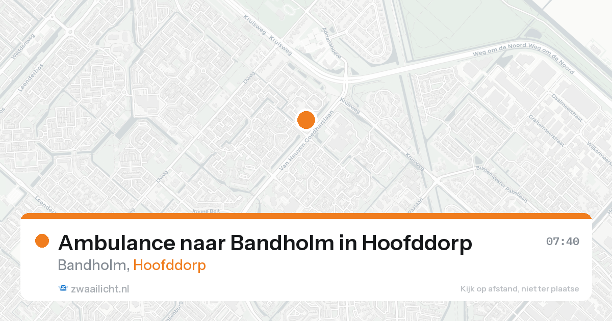 Ambulance naar Bandholm in Hoofddorp — 21 aug 2026