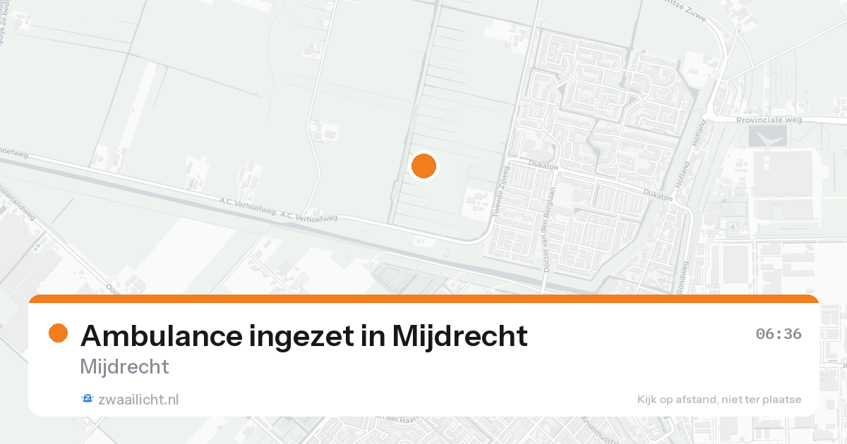 Ambulance ingezet in Mijdrecht — 18 aug 2026