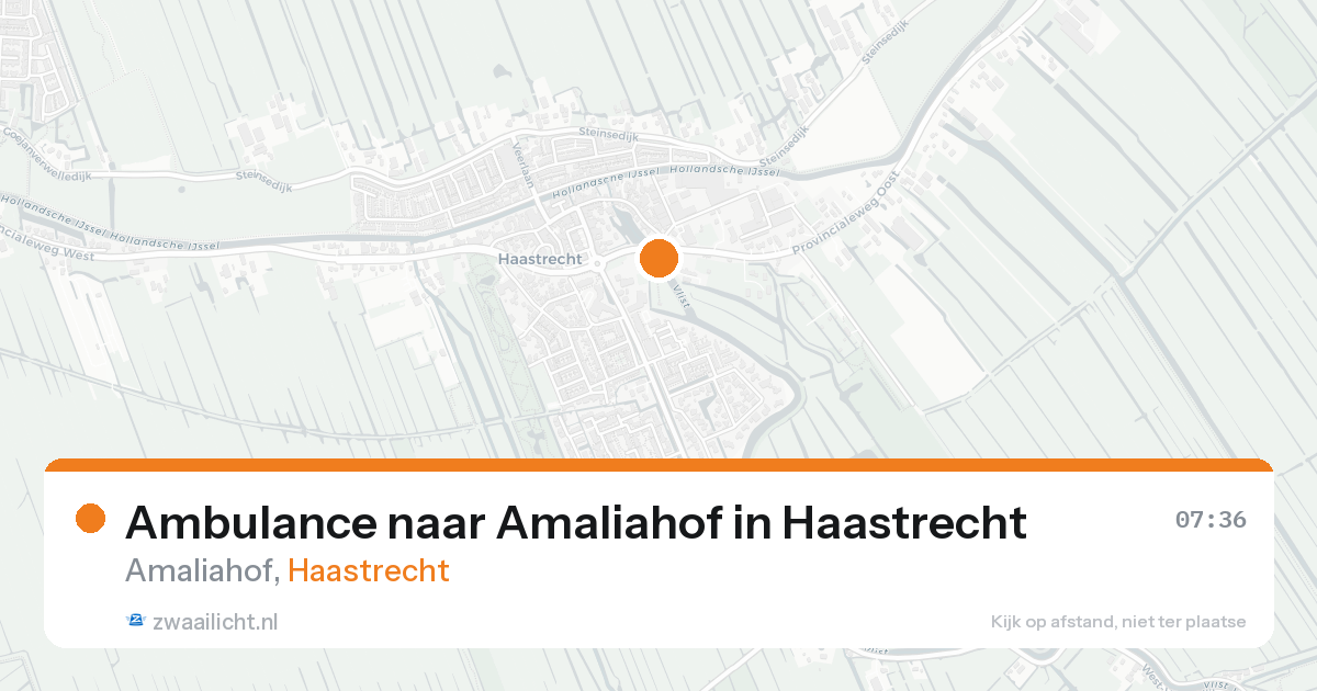 Ambulance naar Amaliahof in Haastrecht — 13 apr 2026