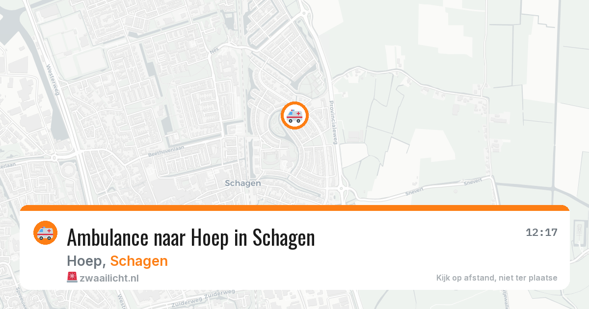 Ambulance naar Hoep in Schagen — 4 aug 2026