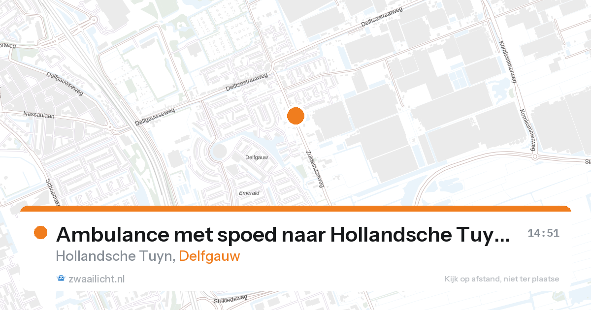 Ambulance met spoed naar Hollandsche Tuyn in Delfgauw — 12 apr 2026