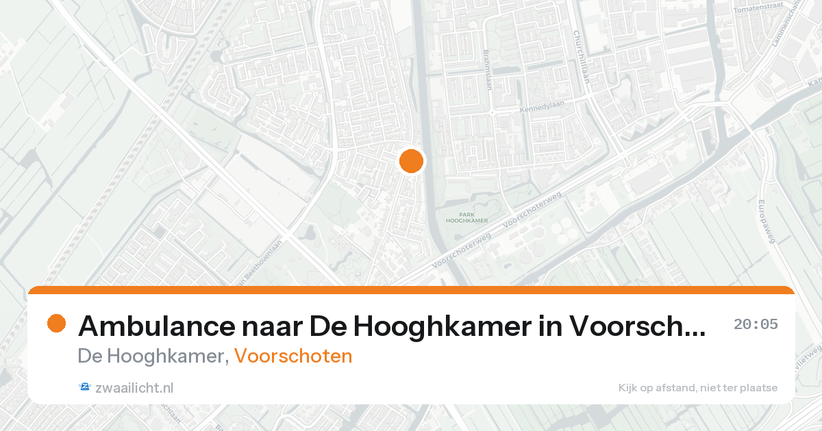 Ambulance naar De Hooghkamer in Voorschoten — 21 aug 2026