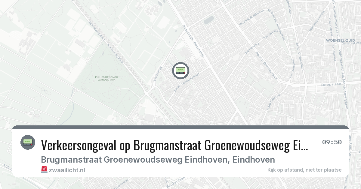 Verkeersongeval op Brugmanstraat Groenewoudseweg Eindhoven in Eindhoven — 17 feb 2026