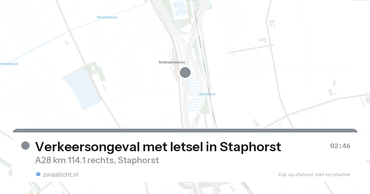 Verkeersongeval met letsel in Staphorst — 28 aug 2026