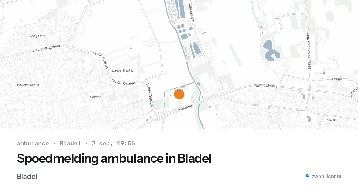 Spoedmelding ambulance in Bladel — 2 sep 2026