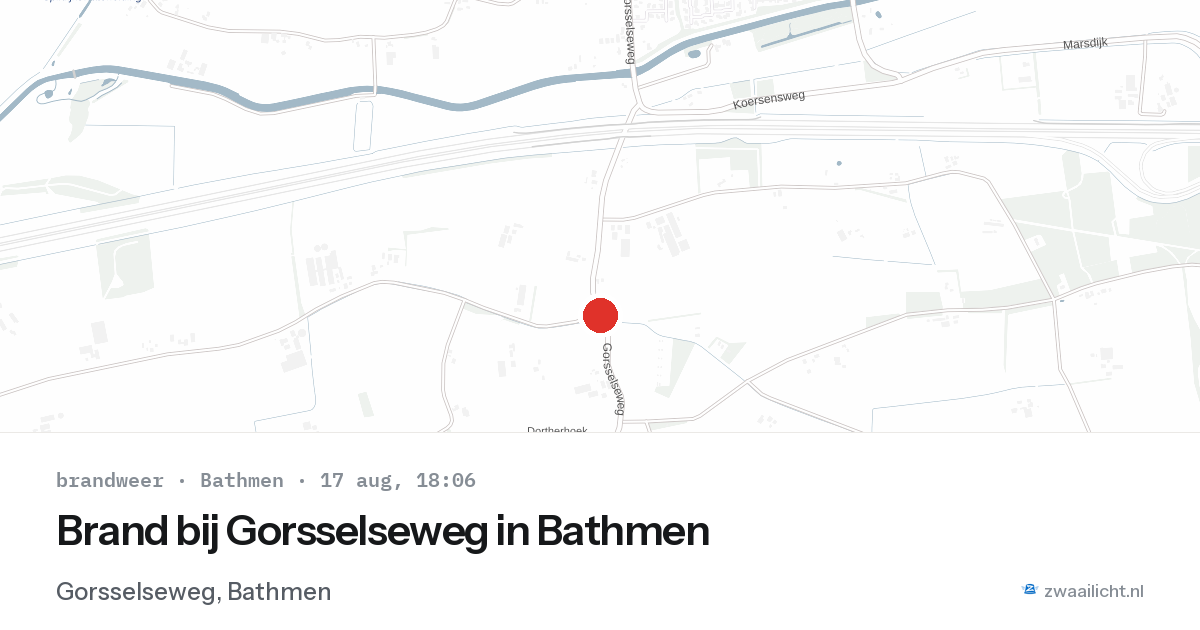 Brand bij Gorsselseweg in Bathmen — 17 aug 2026