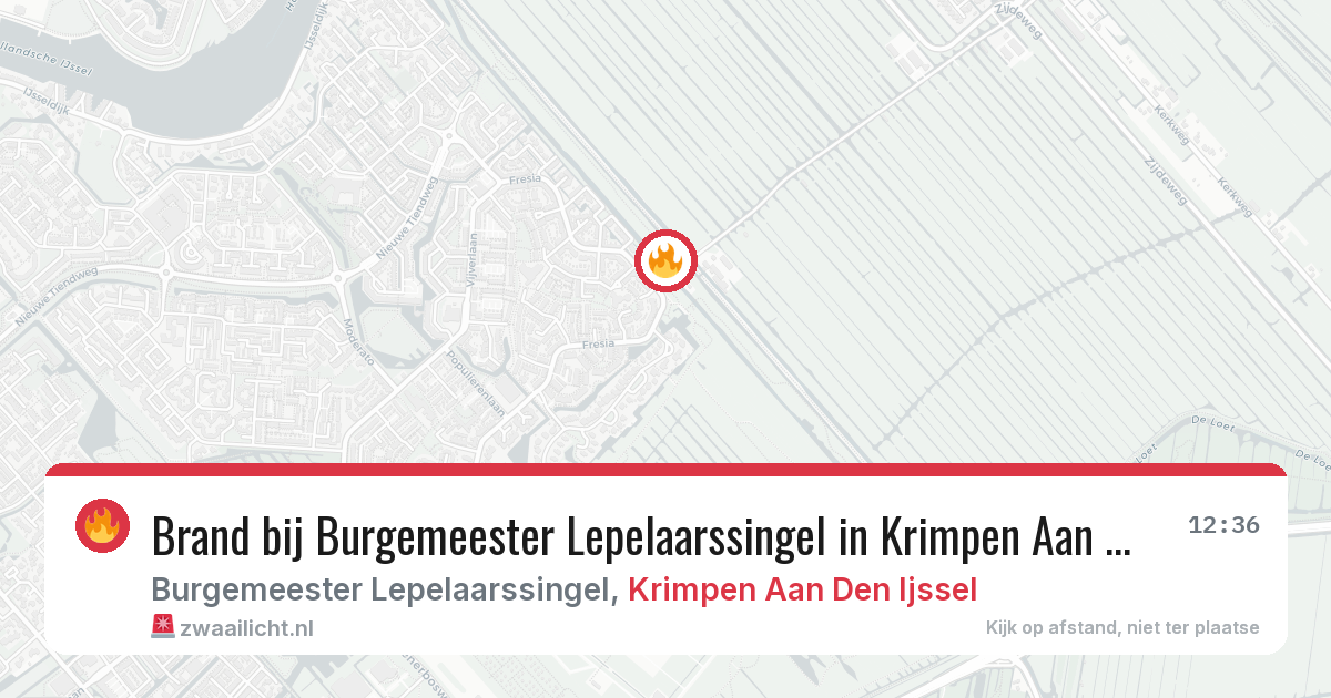 Brand bij Burgemeester Lepelaarssingel in Krimpen Aan Den Ijssel — 29 jan 2026