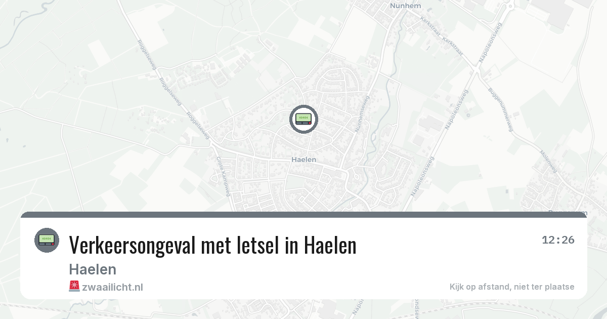 Verkeersongeval met letsel in Haelen — 3 jul 2026