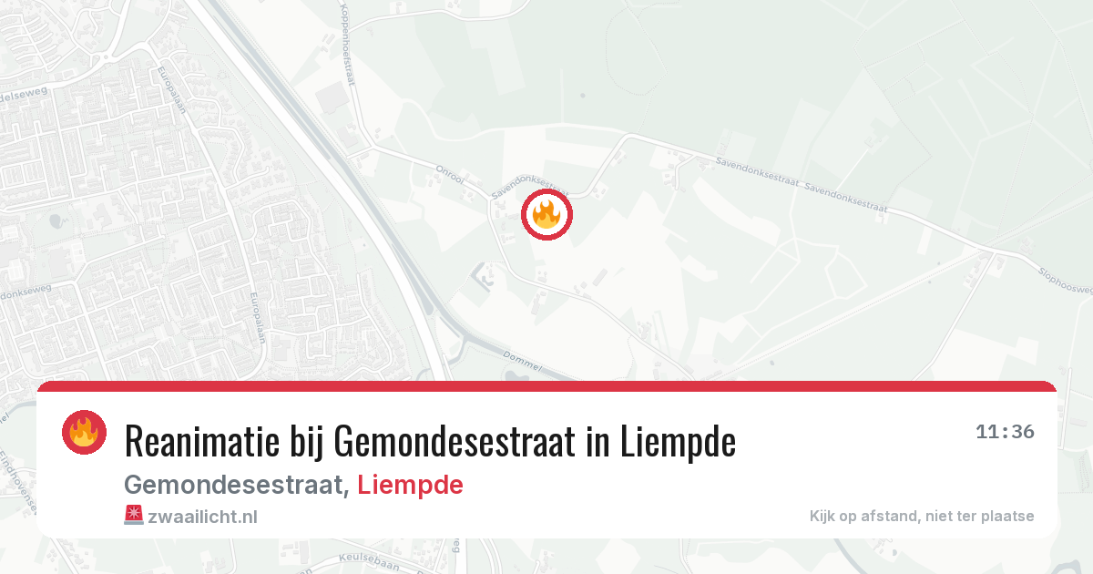 Reanimatie bij Gemondesestraat in Liempde — 1 jul 2026