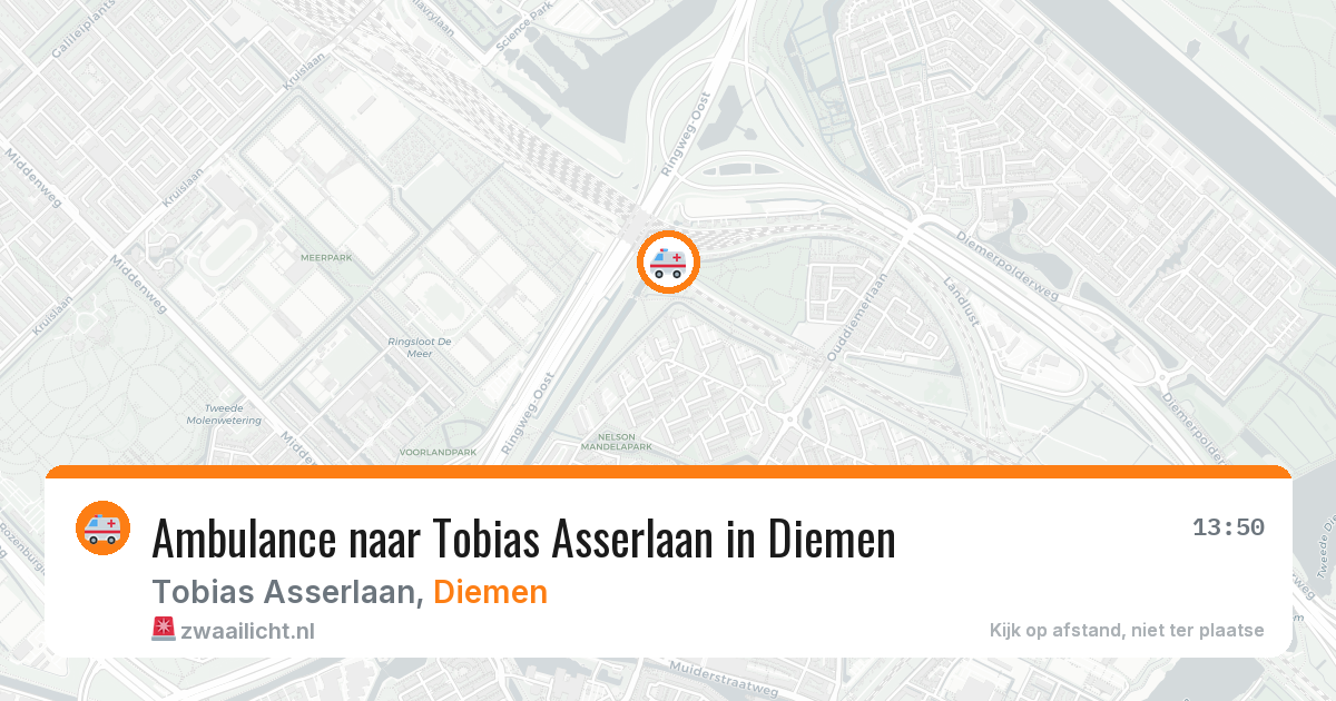 Ambulance naar Tobias Asserlaan in Diemen — 8 apr 2026
