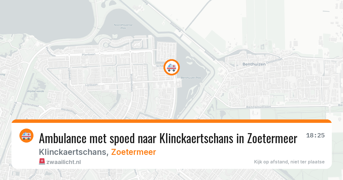 Ambulance met spoed naar Klinckaertschans in Zoetermeer — 28 jul 2026