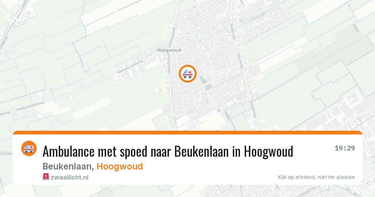 Ambulance met spoed naar Beukenlaan in Hoogwoud — 9 mrt 2026
