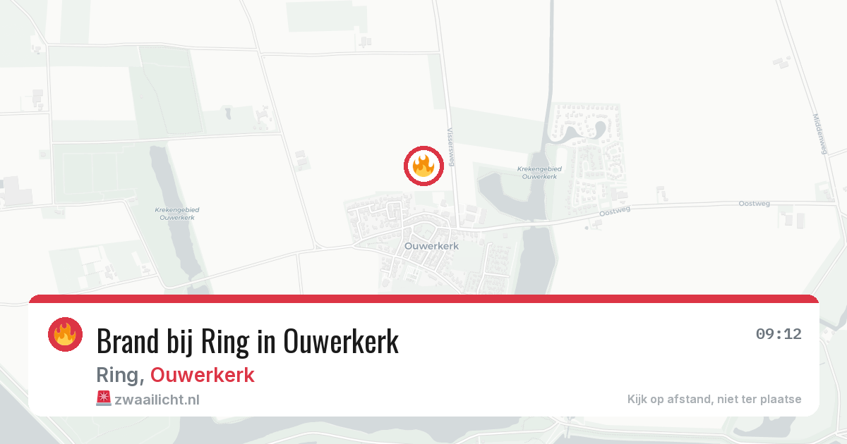 Brand bij Ring in Ouwerkerk — 1 jun 2026