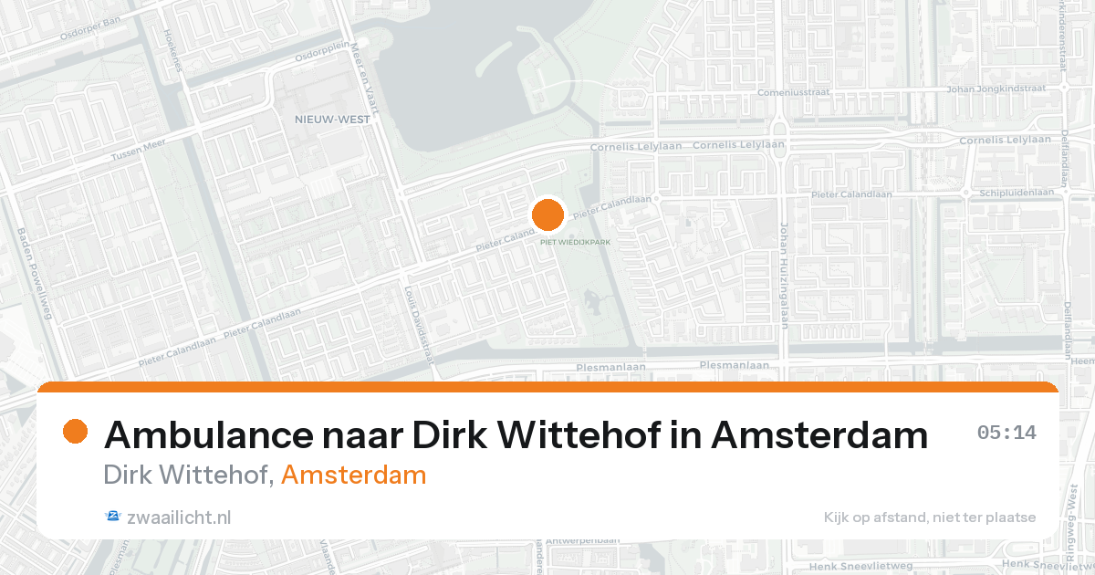 Ambulance naar Dirk Wittehof in Amsterdam — 22 aug 2026