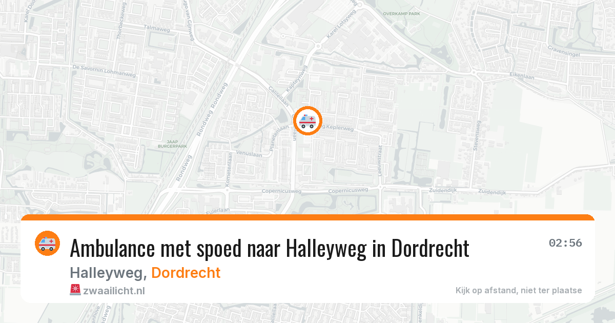 Ambulance met spoed naar Halleyweg in Dordrecht — 12 jun 2026