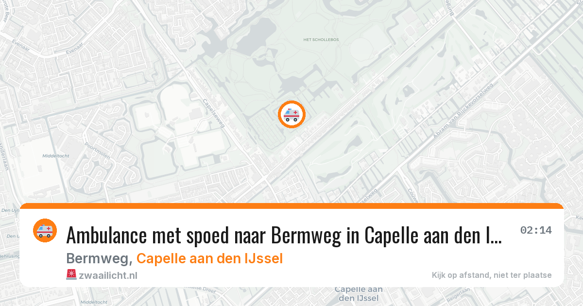 Ambulance met spoed naar Bermweg in Capelle aan den IJssel — 13 aug 2026