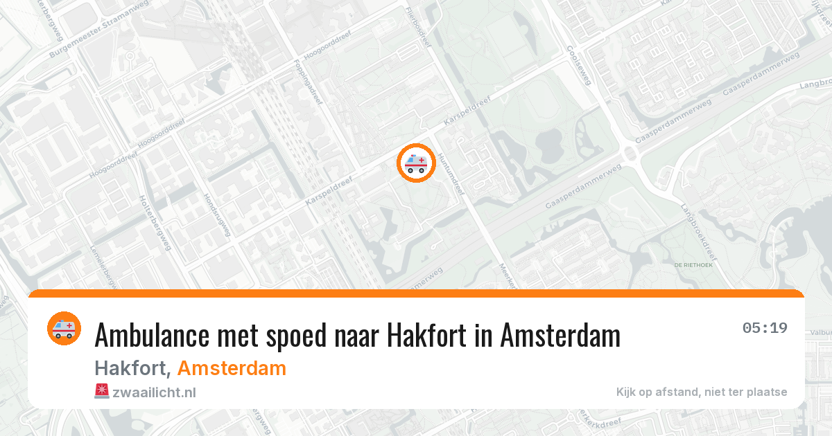 Ambulance met spoed naar Hakfort in Amsterdam — 29 jun 2026