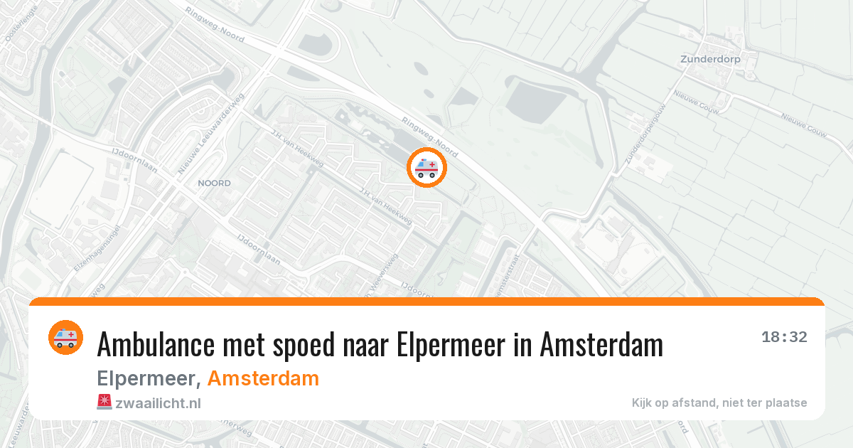 Ambulance met spoed naar Elpermeer in Amsterdam — 4 jun 2026