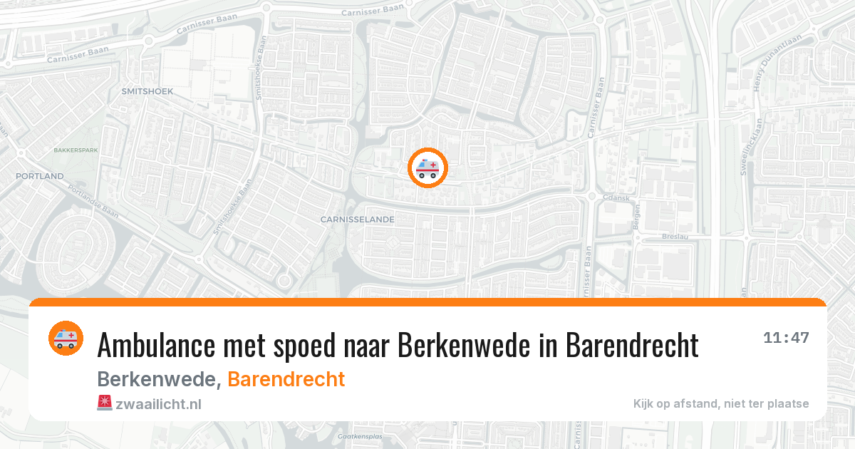 Ambulance met spoed naar Berkenwede in Barendrecht — 4 jun 2026