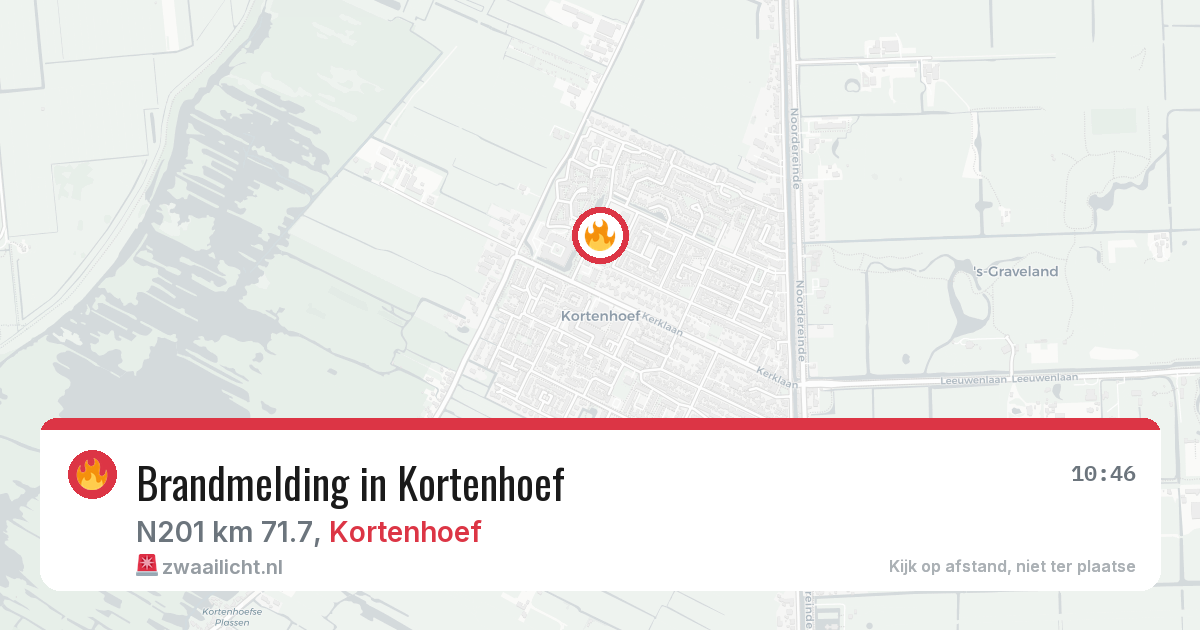 Brandmelding in Kortenhoef — 1 aug 2026