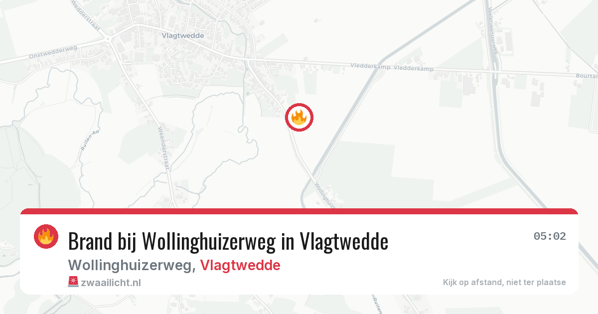 Brand bij Wollinghuizerweg in Vlagtwedde — 20 jun 2026
