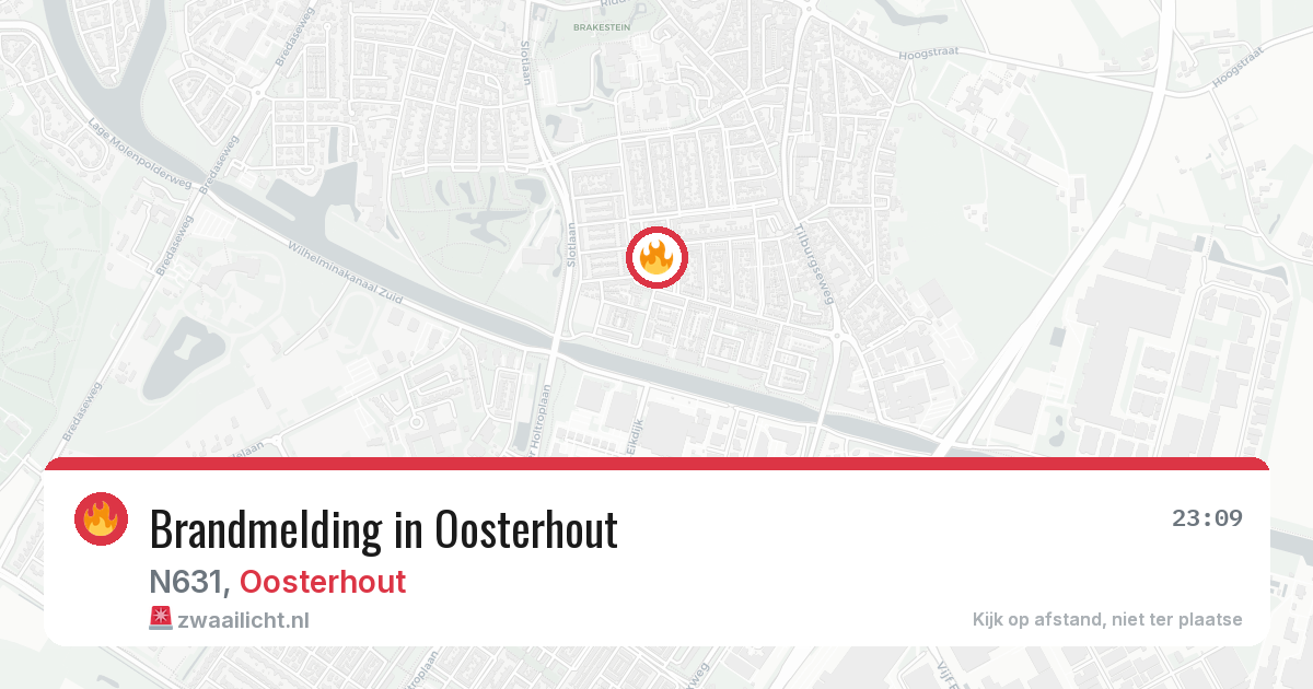 Brandmelding in Oosterhout — 2 aug 2026
