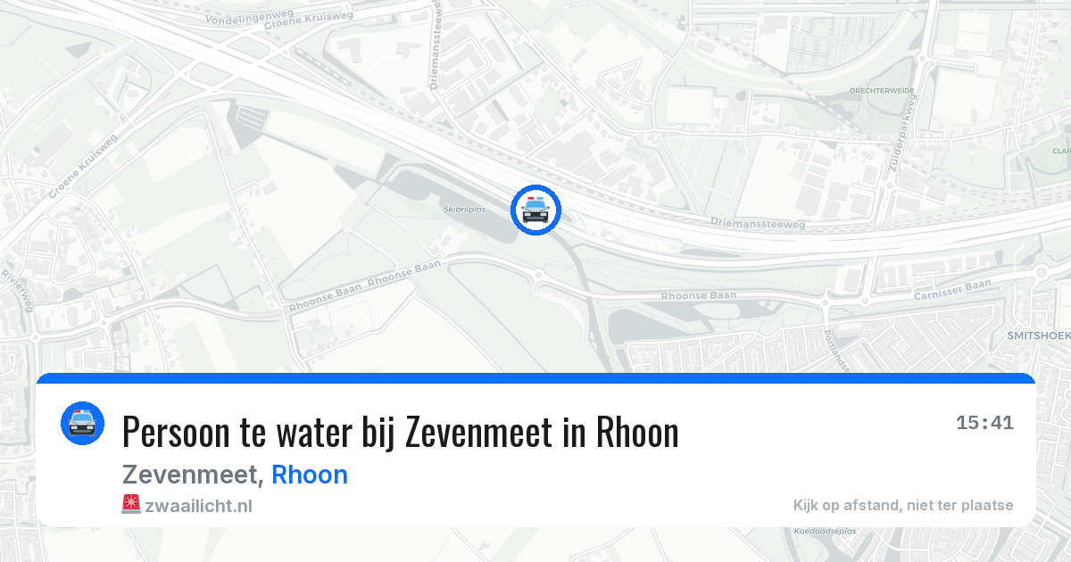 Persoon te water bij Zevenmeet in Rhoon — 6 aug 2026