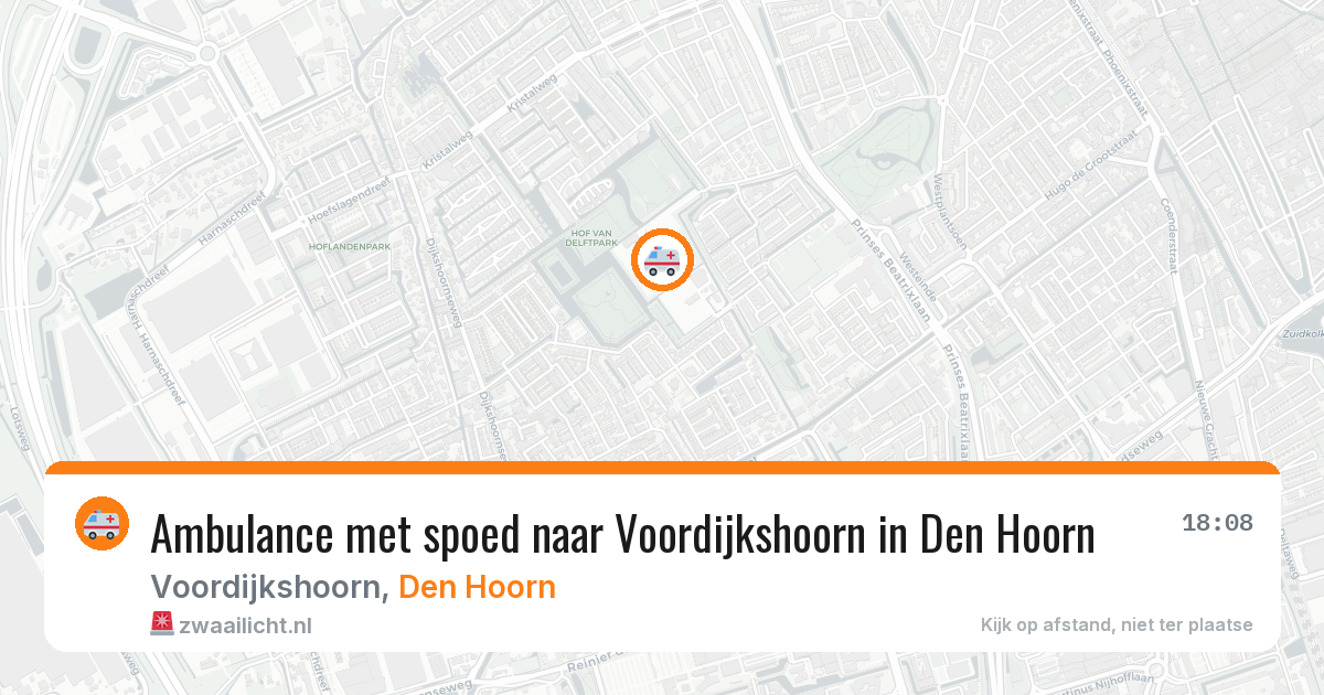 Ambulance met spoed naar Voordijkshoorn in Den Hoorn — 12 jun 2026