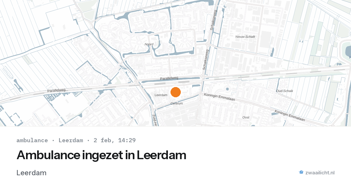 Ambulance ingezet in Leerdam — 2 feb 2026