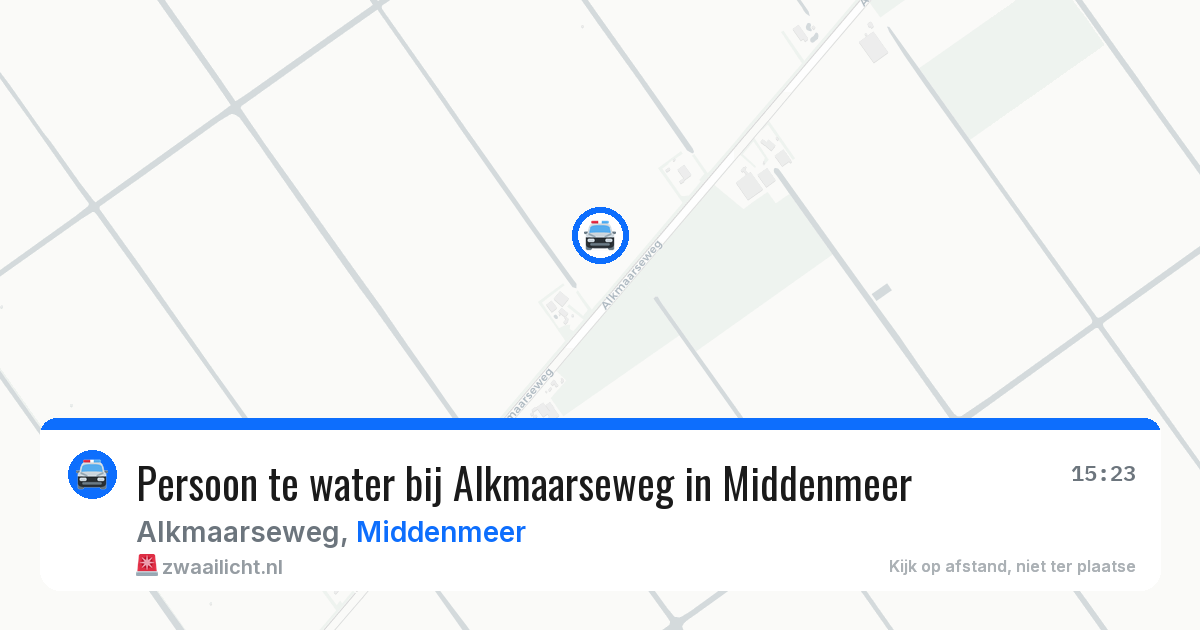 Persoon te water bij Alkmaarseweg in Middenmeer — 10 aug 2026
