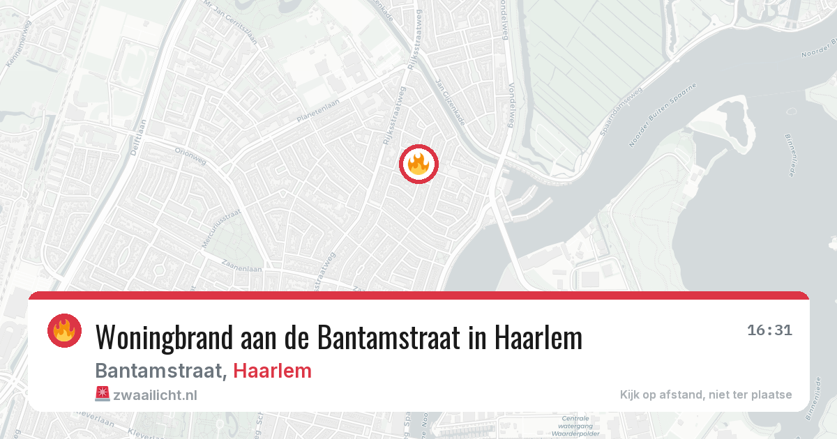 Woningbrand aan de Bantamstraat in Haarlem — 23 mrt 2026