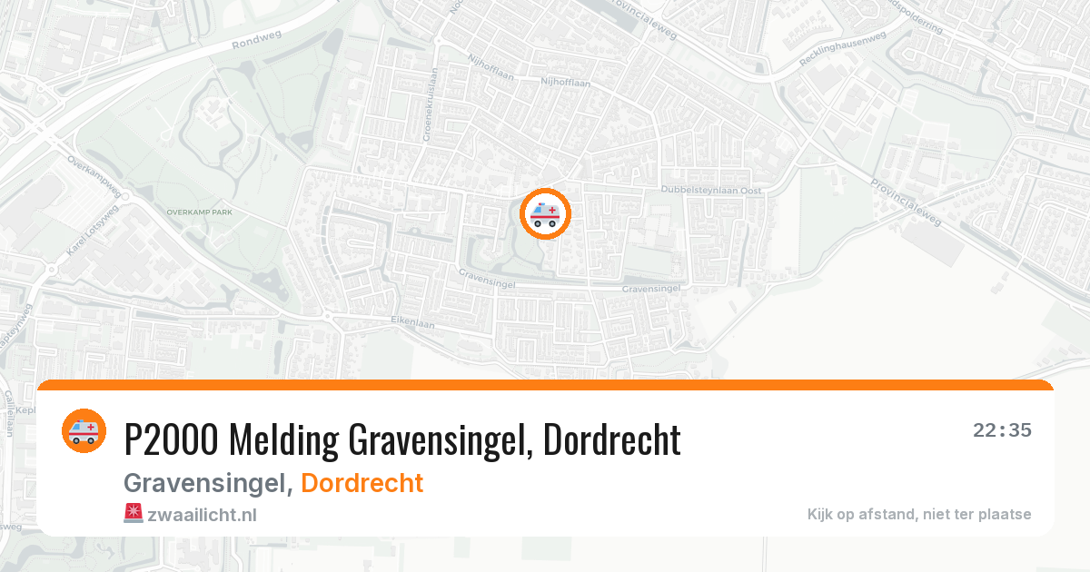 P2000 Melding Gravensingel, Dordrecht — 18 jun 2026