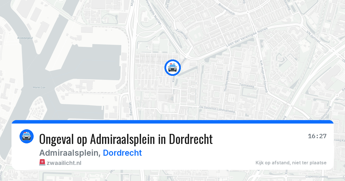 Ongeval op Admiraalsplein in Dordrecht — 7 feb 2026