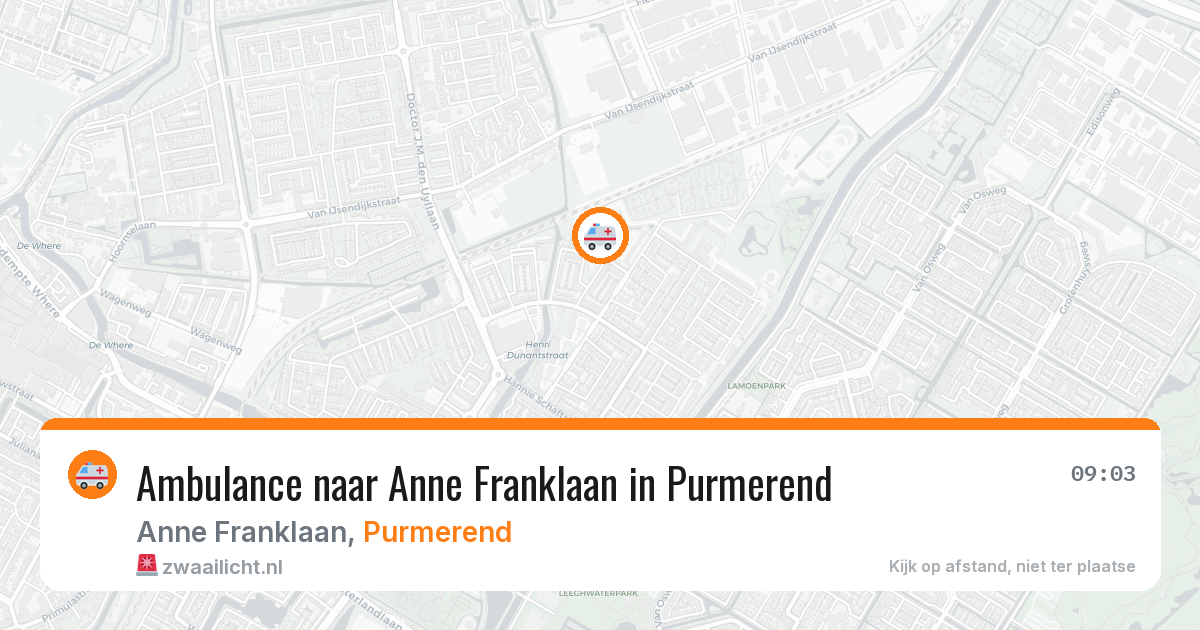 Ambulance naar Anne Franklaan in Purmerend — 12 mrt 2026