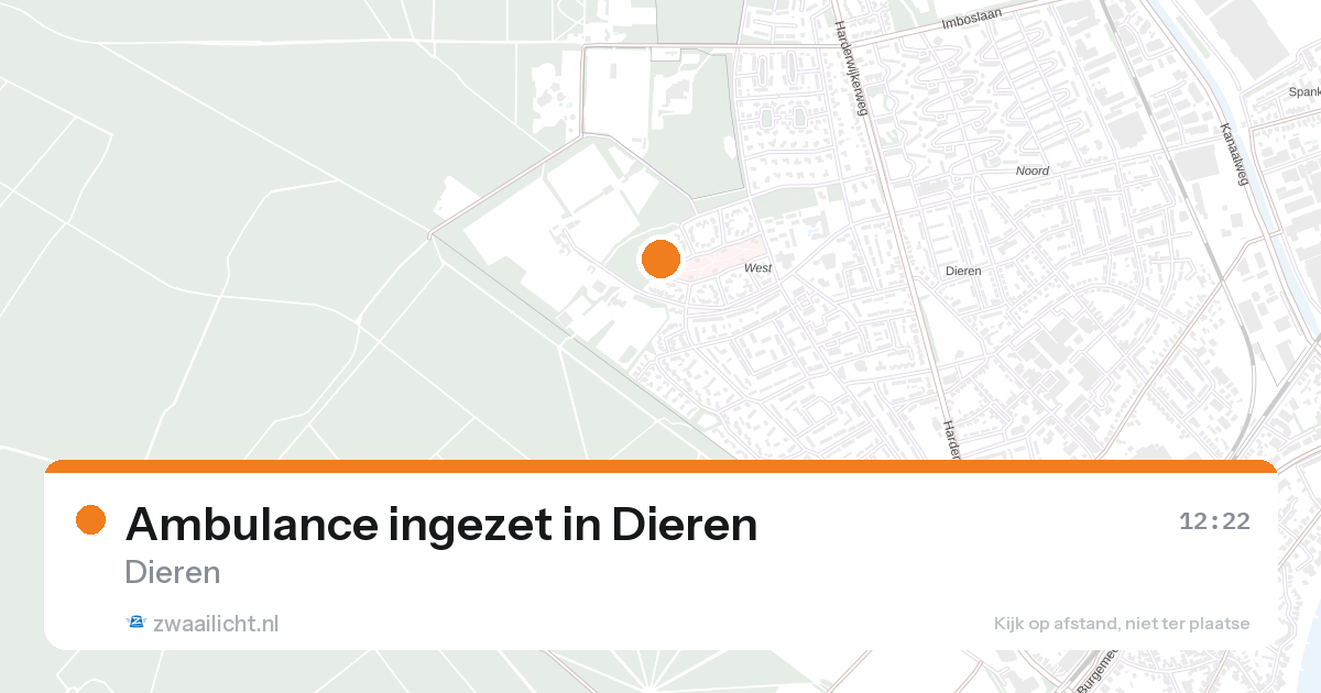 Ambulance ingezet in Dieren — 28 aug 2026