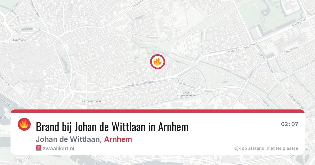 Brand bij Johan de Wittlaan in Arnhem — 11 aug 2026