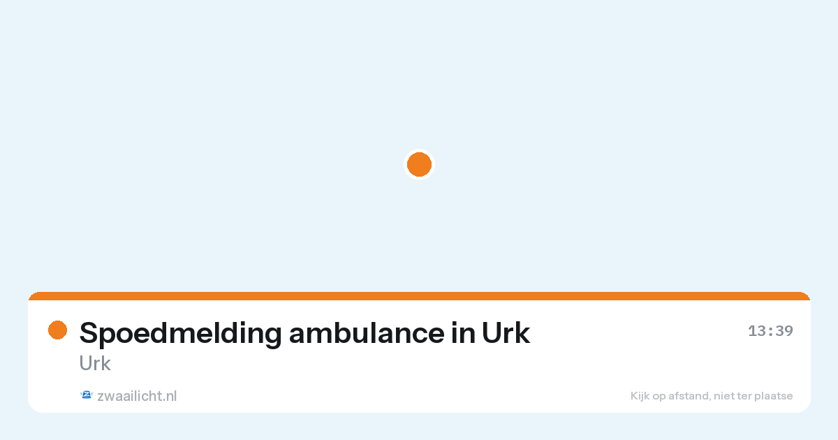 Spoedmelding ambulance in Urk — 28 aug 2026