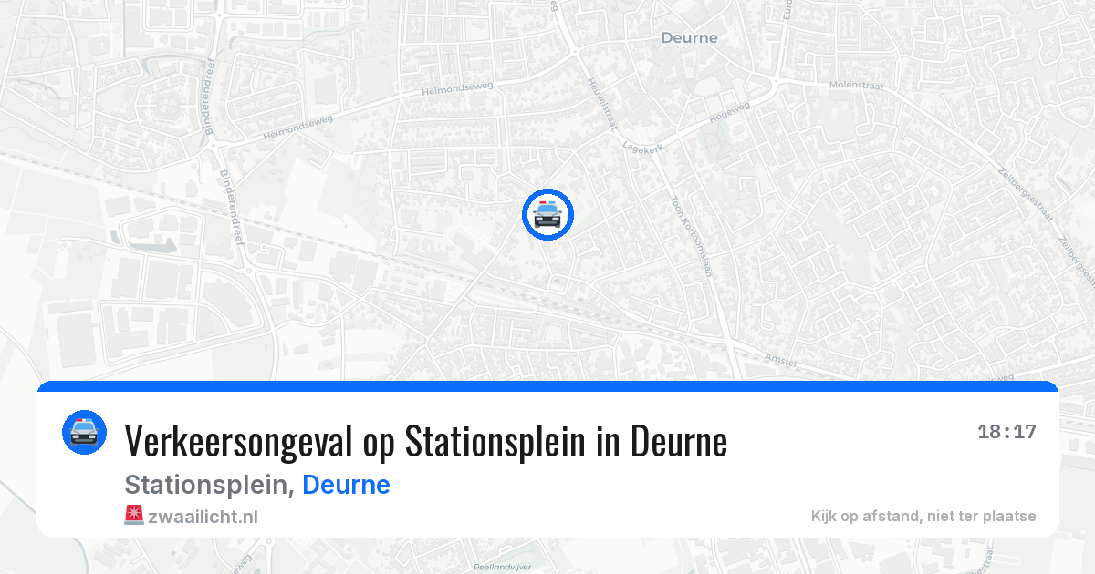 Verkeersongeval op Stationsplein in Deurne — 19 mei 2026