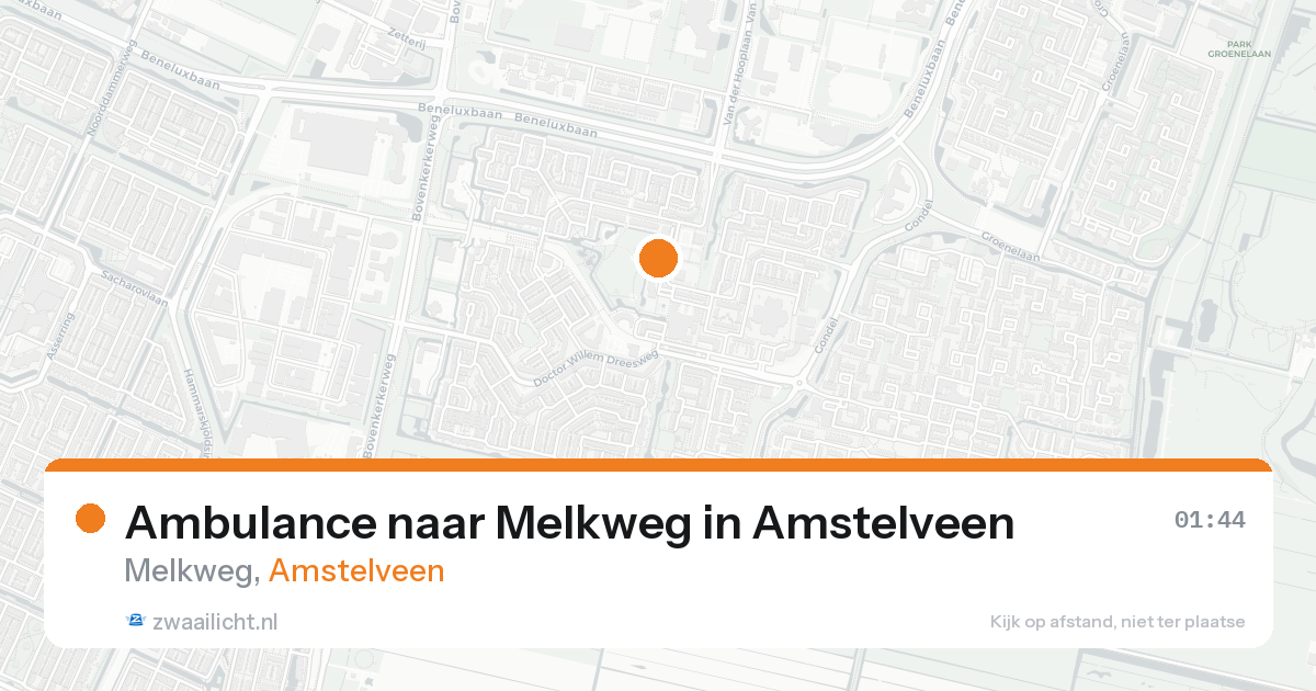 Ambulance naar Melkweg in Amstelveen — 22 jul 2026
