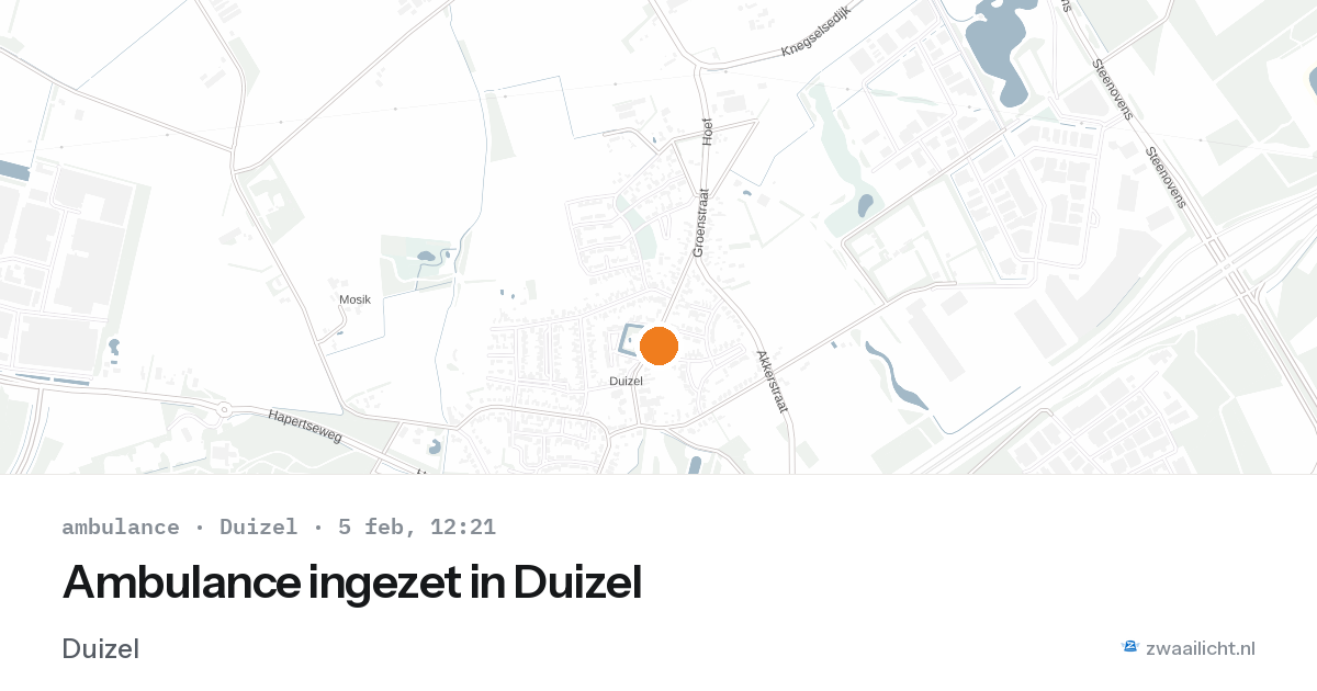 Ambulance ingezet in Duizel — 5 feb 2026