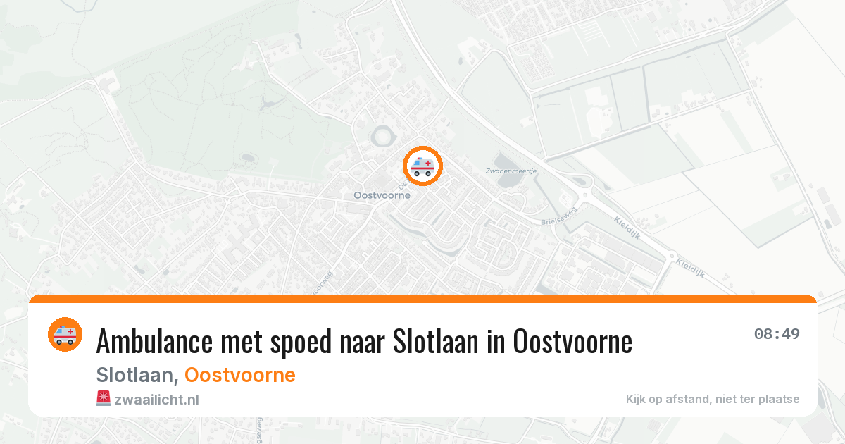 Ambulance met spoed naar Slotlaan in Oostvoorne — 13 aug 2026