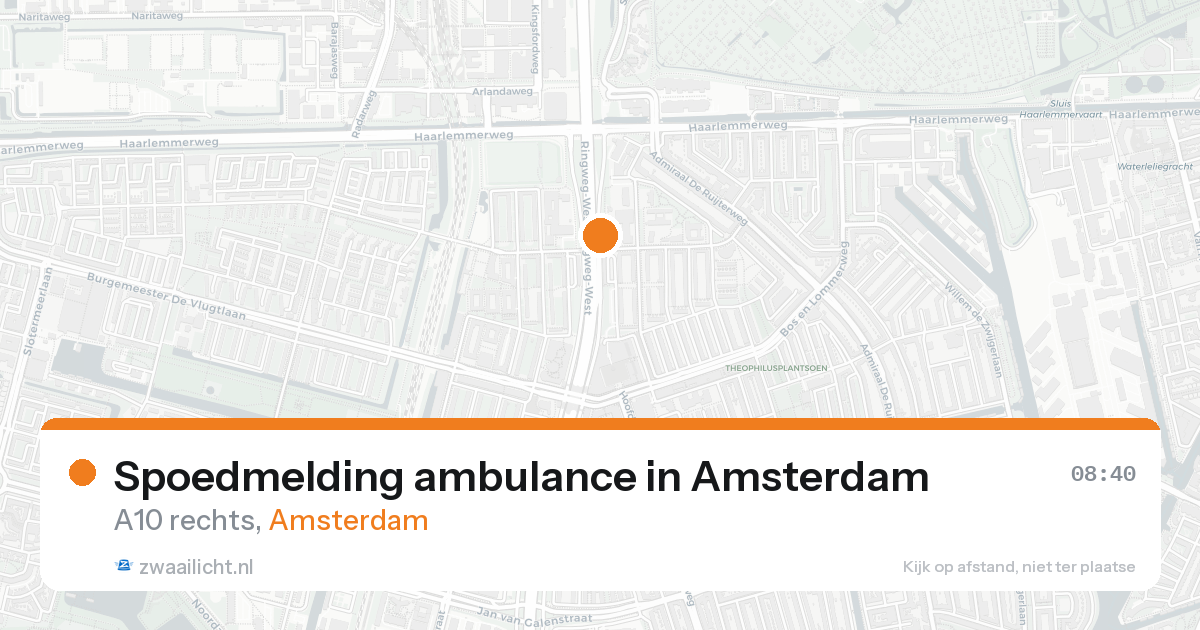 Spoedmelding ambulance in Amsterdam — 25 aug 2026