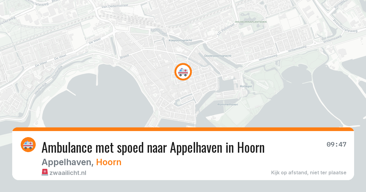 Ambulance met spoed naar Appelhaven in Hoorn — 20 jan 2026