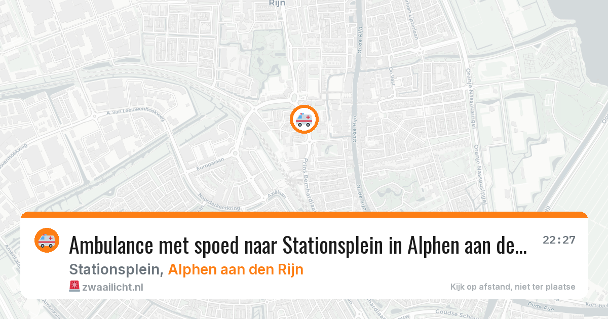 Ambulance met spoed naar Stationsplein in Alphen aan den Rijn — 18 jun 2026