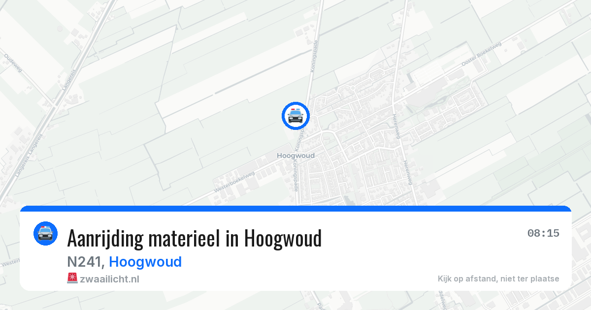 Aanrijding materieel in Hoogwoud — 7 apr 2026