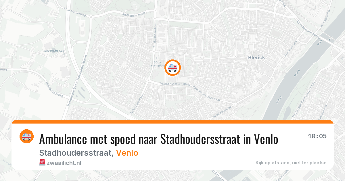 Ambulance met spoed naar Stadhoudersstraat in Venlo — 2 aug 2026